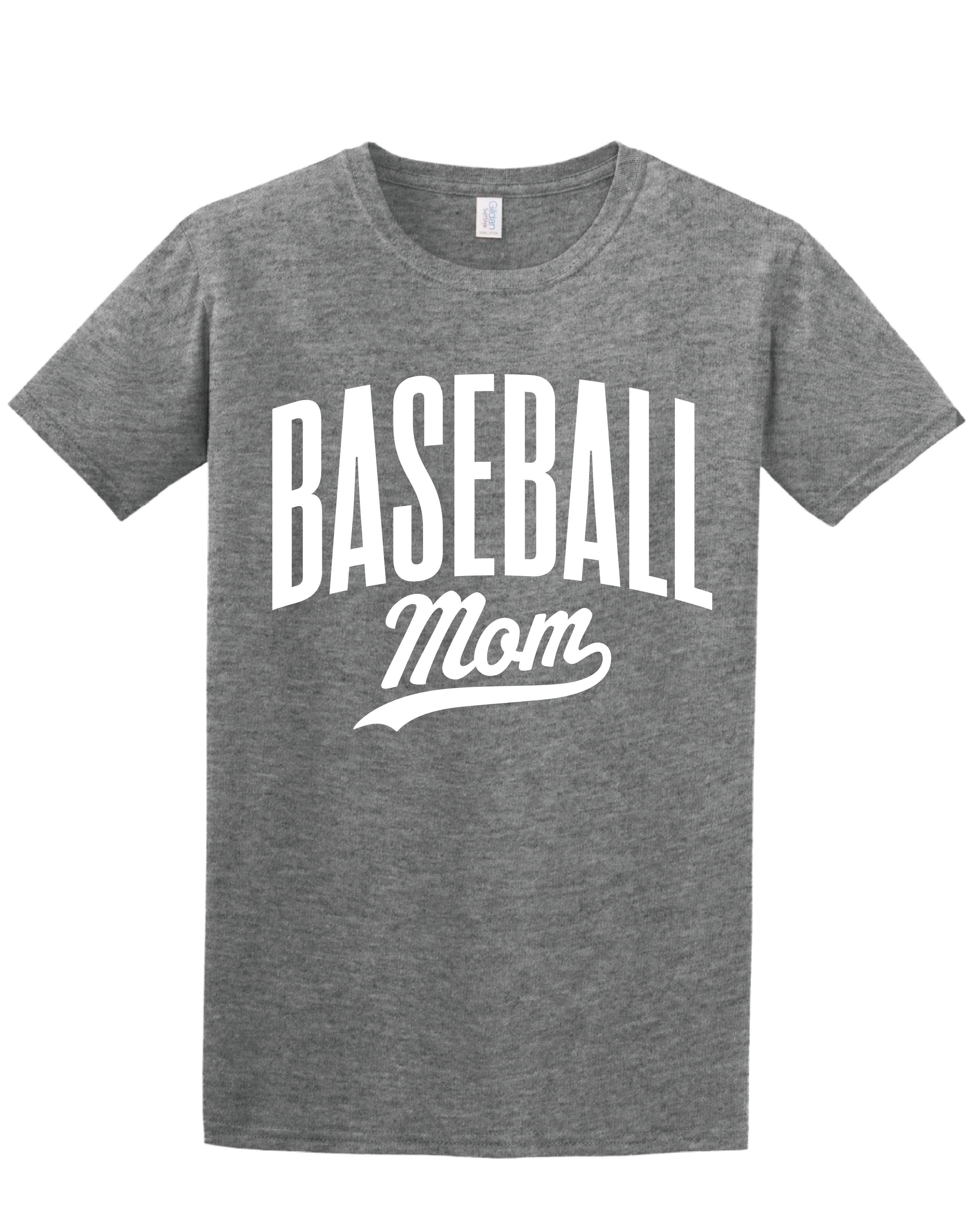 Baseball Mom Tee in Gray