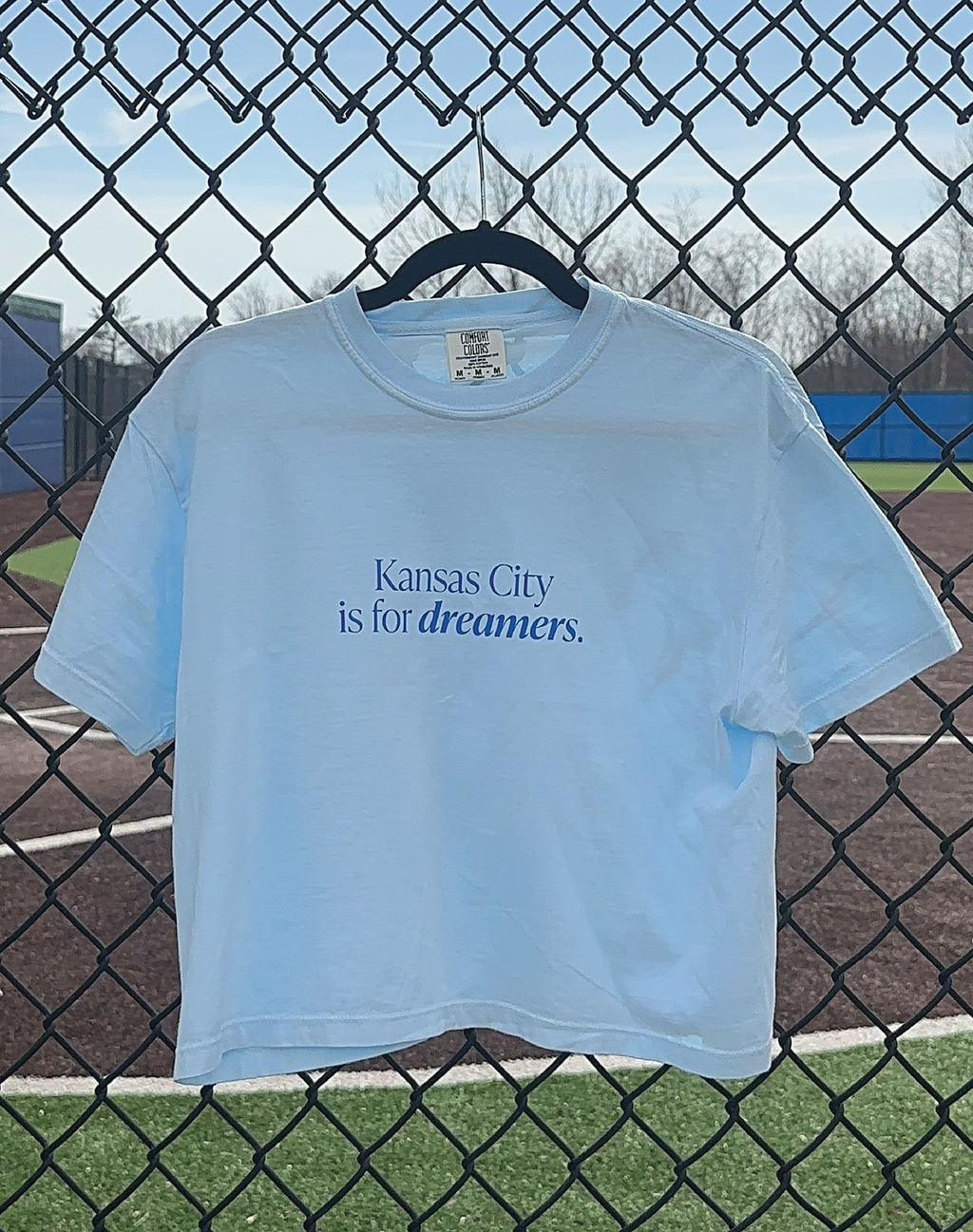 KC Dreamers Slightly Cropped Tee in Blue