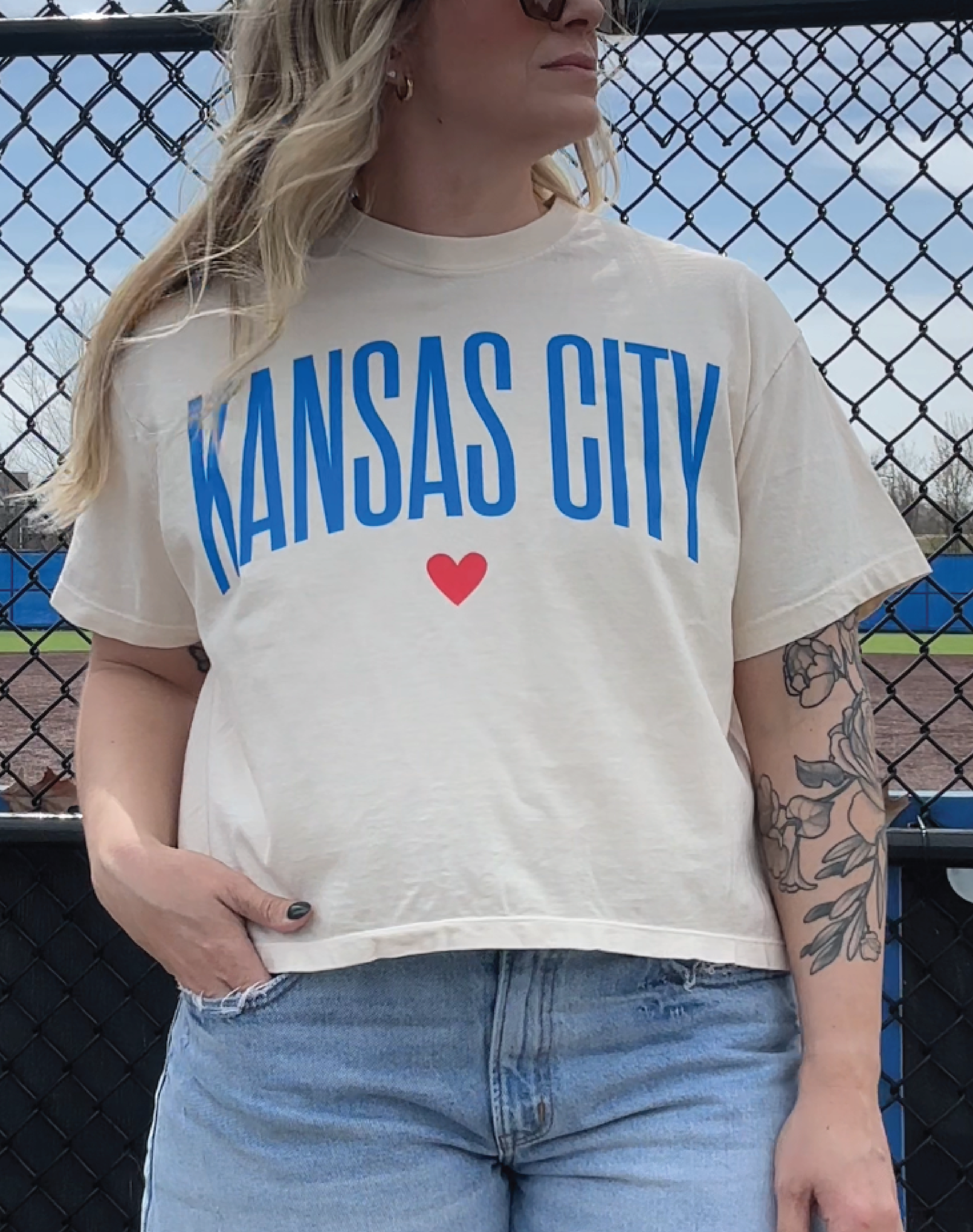 Kansas City Heart Slightly Cropped Tee
