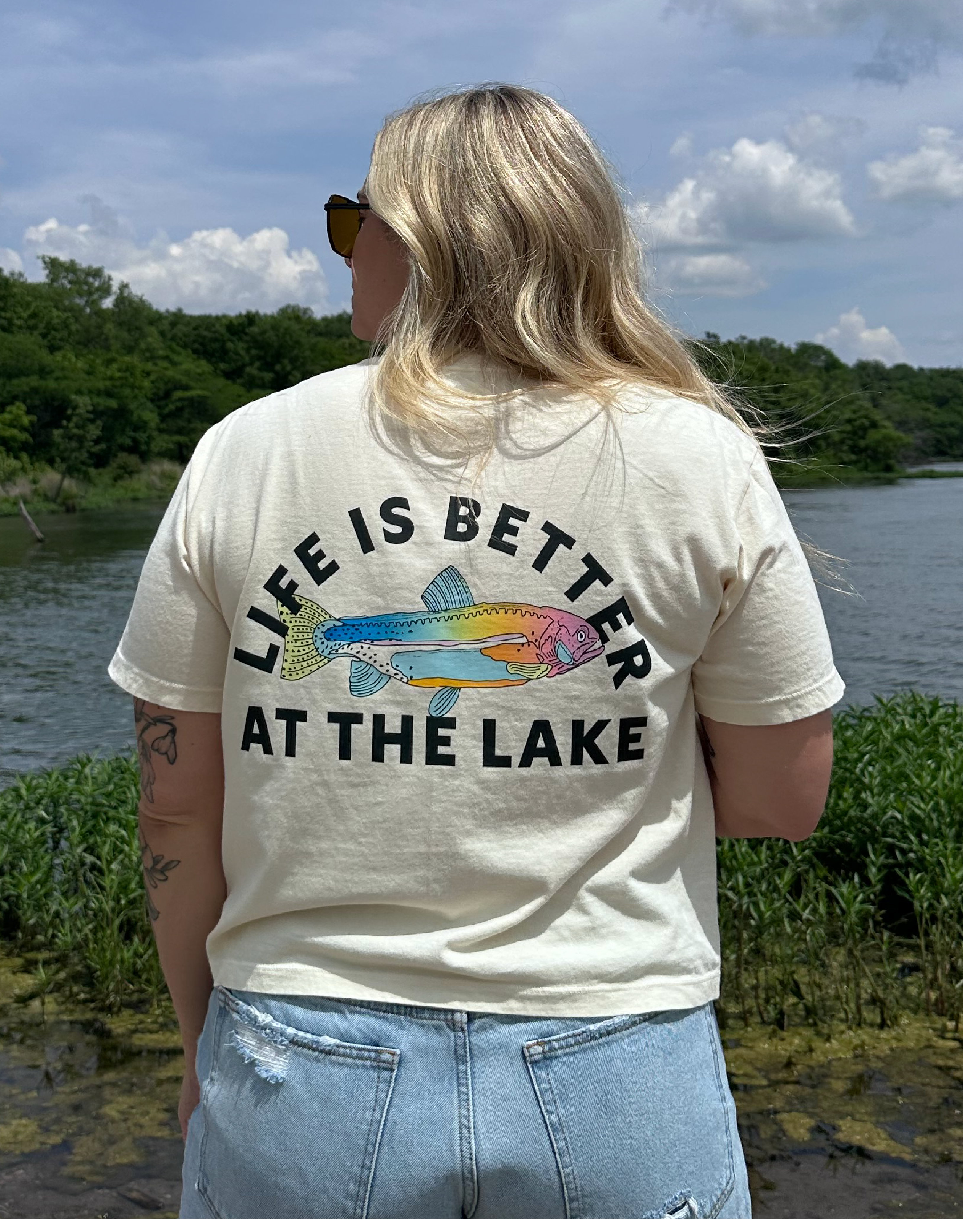 Life Is Better At The Lake Slightly Cropped Tee