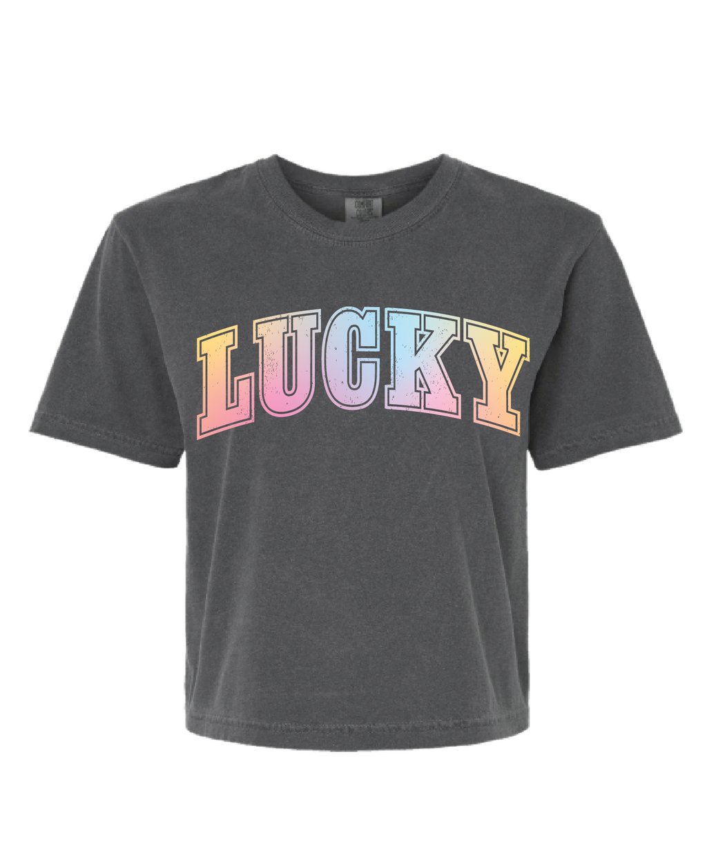 Rainbow Lucky Slightly Cropped Tee