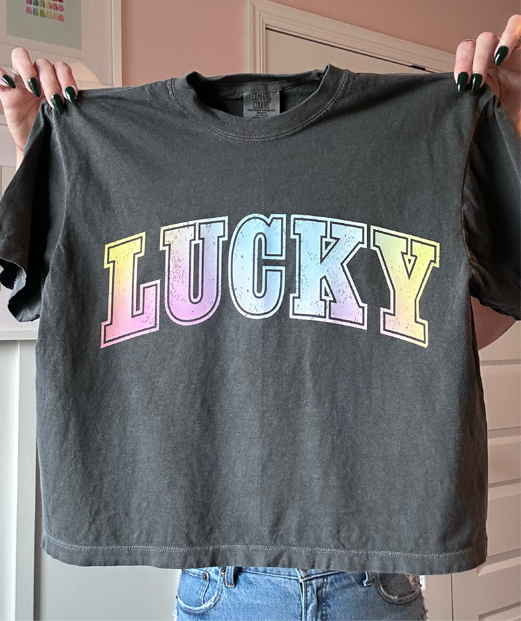 Rainbow Lucky Slightly Cropped Tee